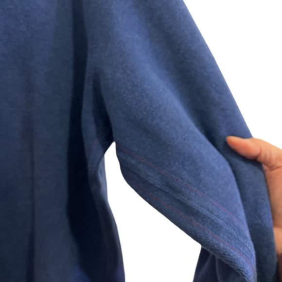 Tommy Bahama Men's Navy Blue 1/4 Zip 100%  Cotton Pullover Sweatshirt XL - Picture 5 of 12